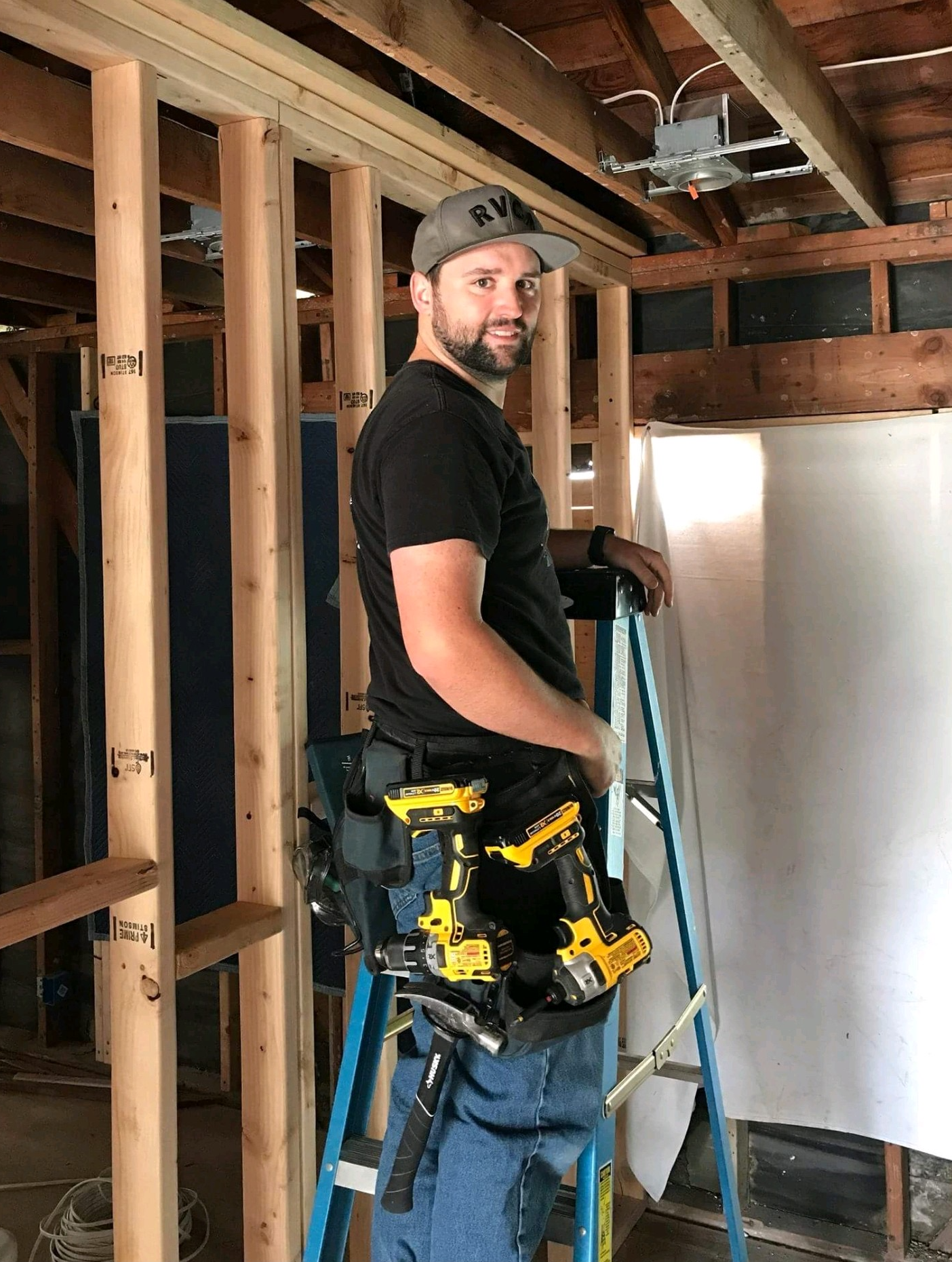 Working with tools during a home remodel