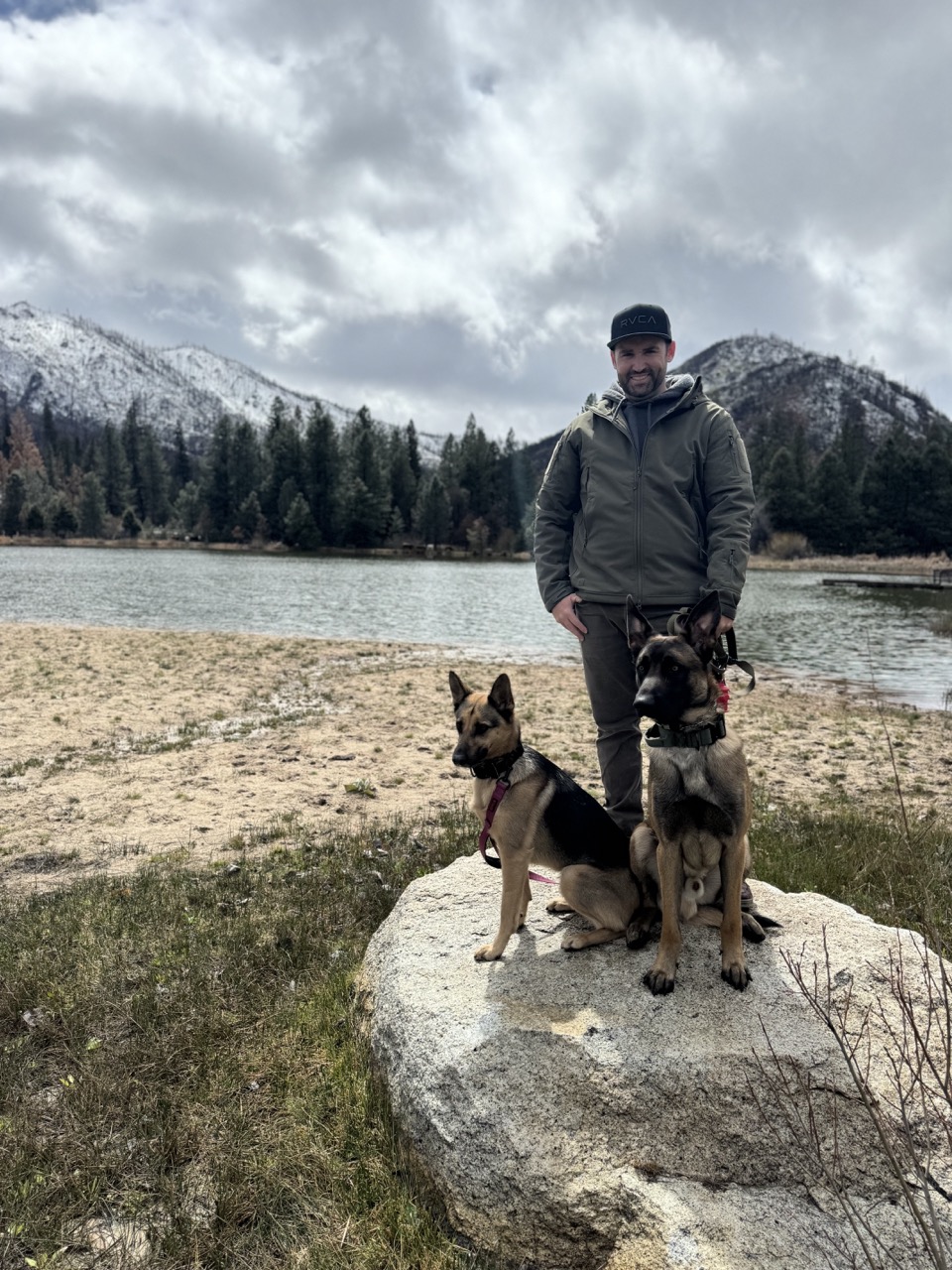 Hiking with a German Shepherd and a Belgian Malinois